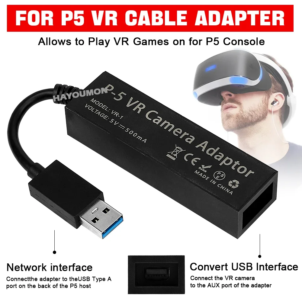 Gaming Console Buttons - Untuk PS5 VR Kabel Adaptor untuk