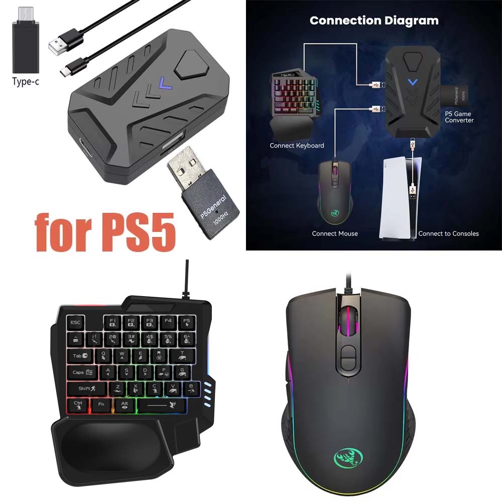 Untuk PS5 Gaming Keyboard Mous - Gaming Console Latest ulasan dan harga