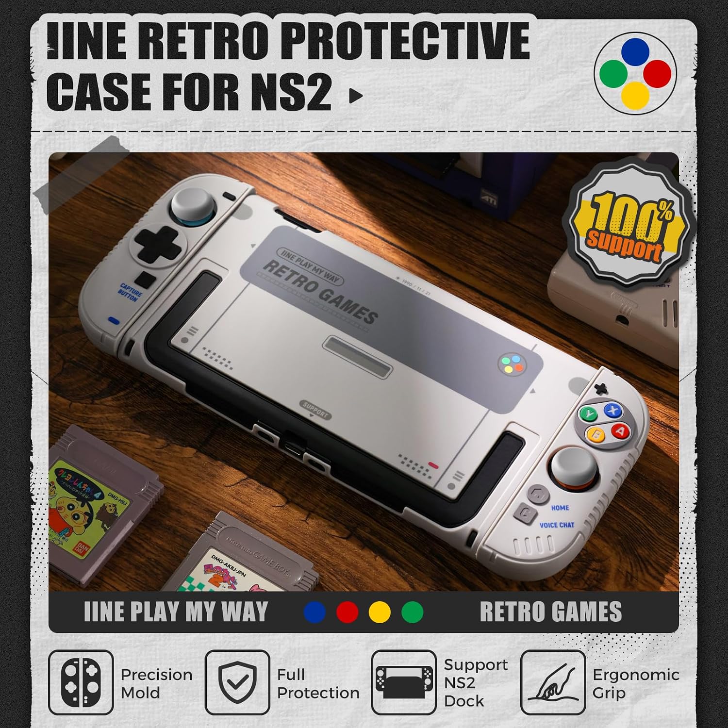 IINE Retro, Casing Pengontrol  - Gaming Console Buttons ulasan dan harga